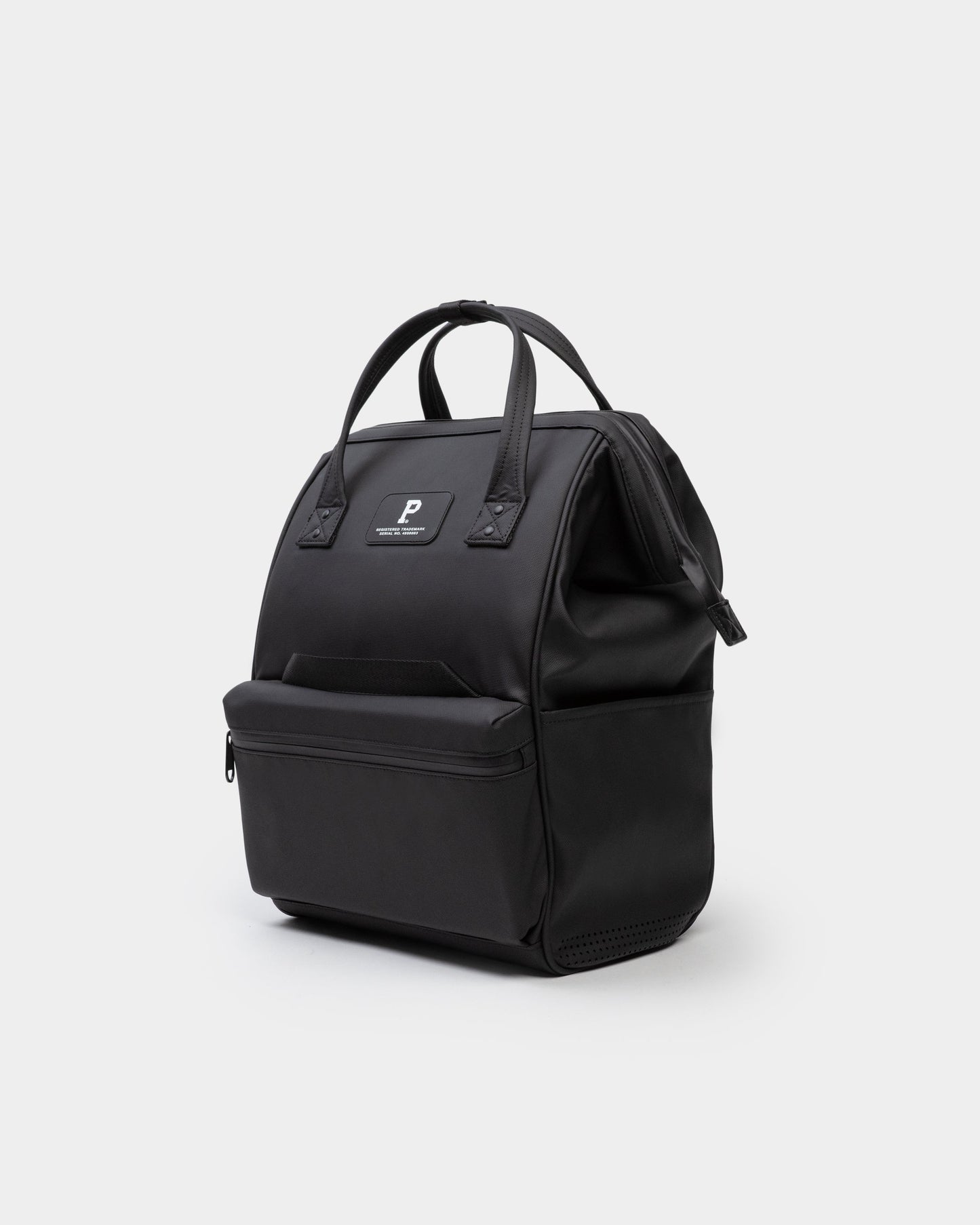 Portland Gear Cascade Weatherproof Backpack 21L angled view in Black