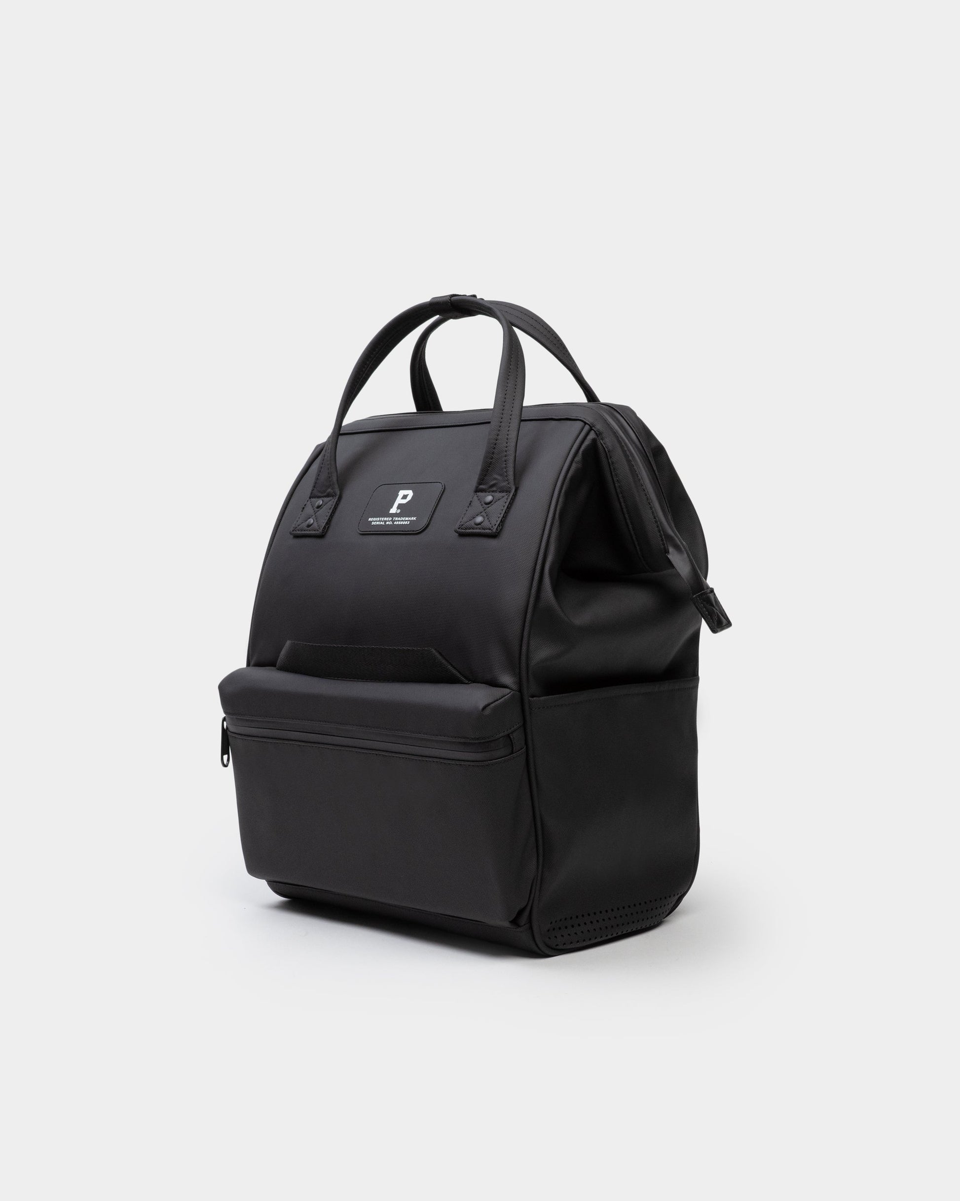 Portland Gear Cascade Weatherproof Backpack 21L angled view in Black