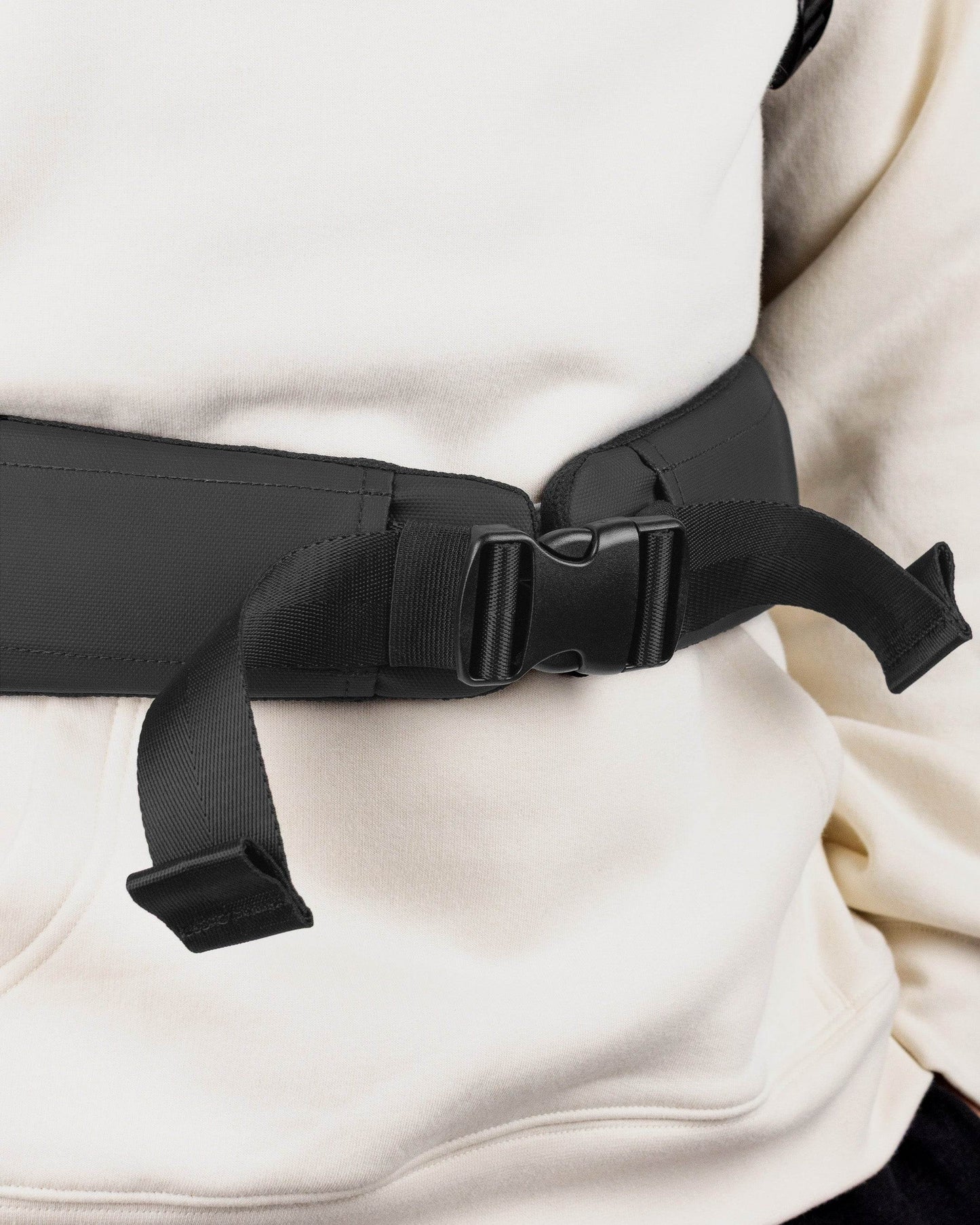 Portland Gear Getaway Hip Belt on body in Black