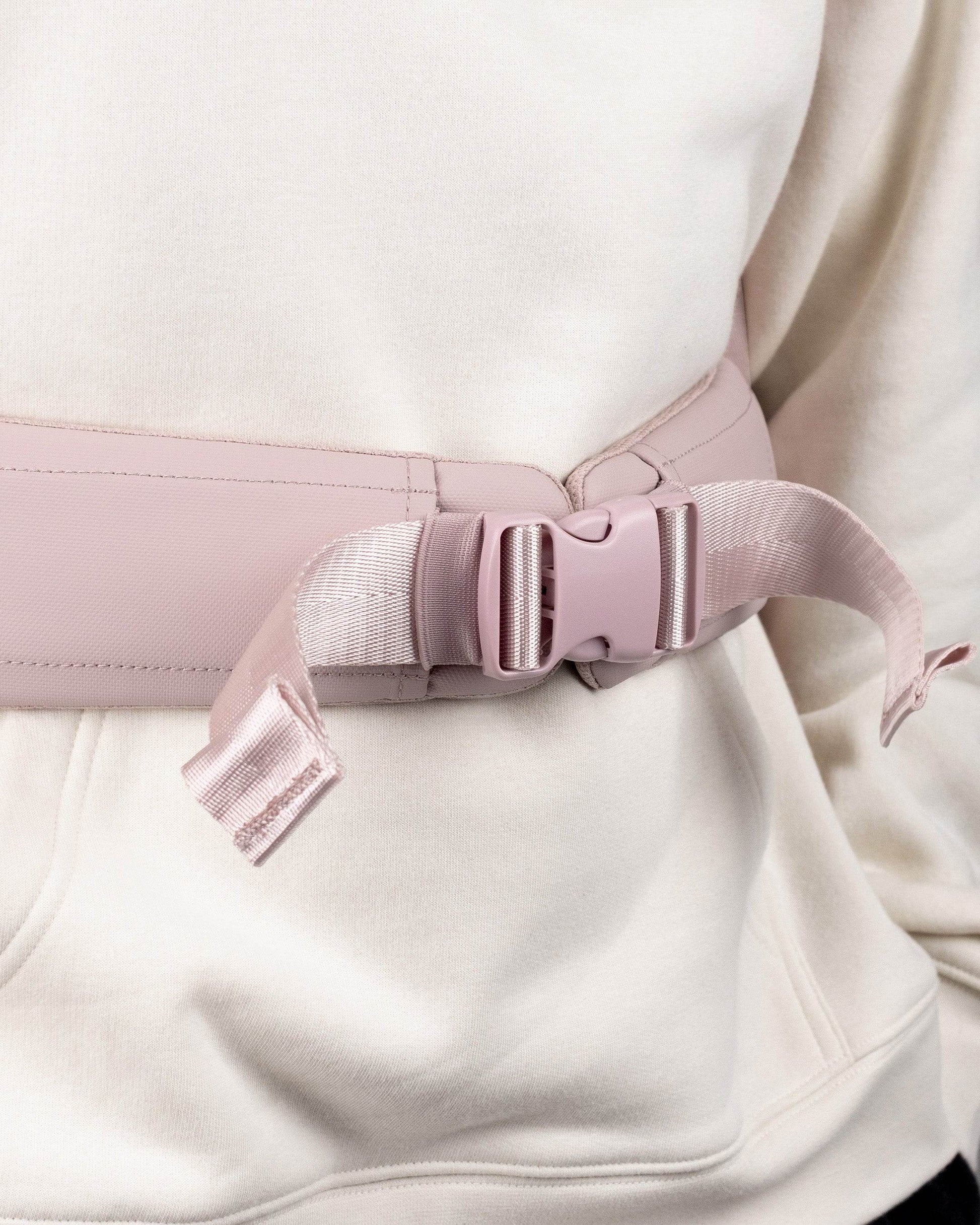 Portland Gear Getaway Hip Belt on body in Blush