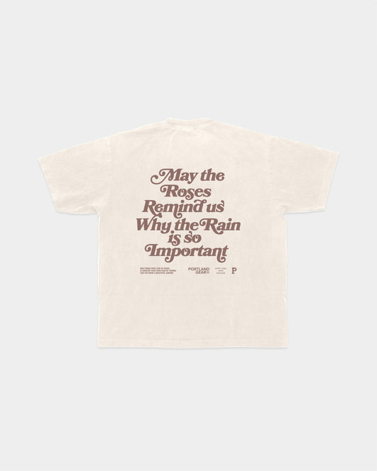 All-American Slogan Tee - Cream