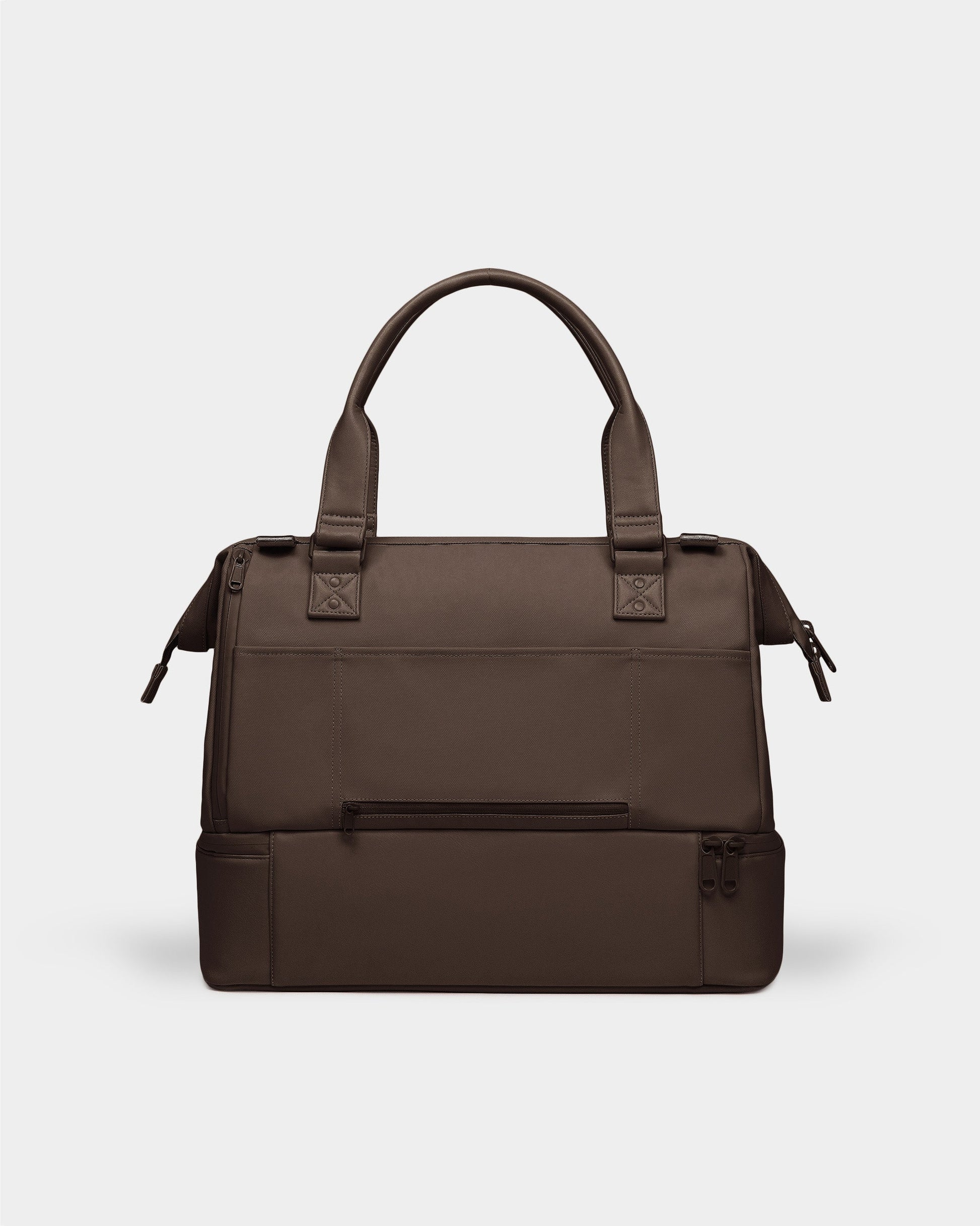 Portland Gear Cascade Weekender Compact back view in Chocolate