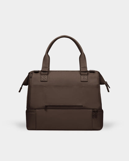 Portland Gear Cascade Weekender Compact back view in Chocolate