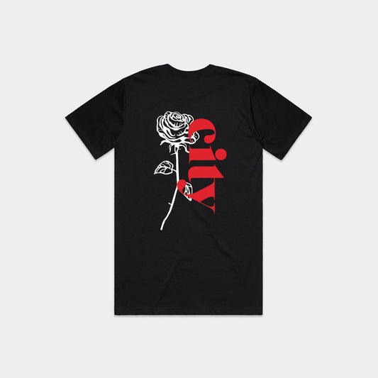 Soft-Blend Rose City "P" Tee - Black - Stiles Supply Co.