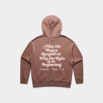 Portland Gear Women's Sueded Slogan Hoodie - Hazy Pink