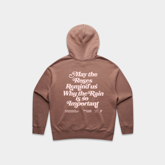 Portland Gear Women's Sueded Slogan Hoodie - Hazy Pink