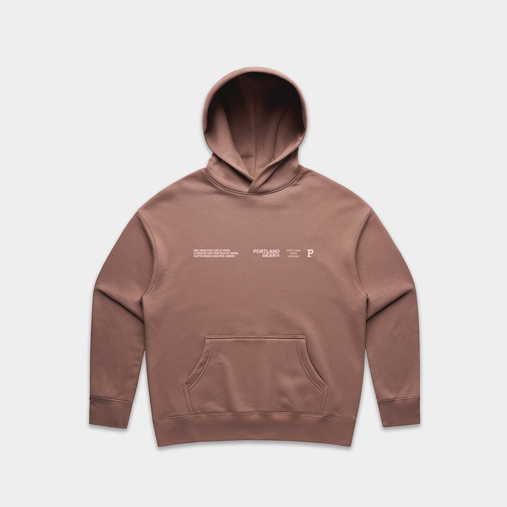 Portland Gear Women's Sueded Slogan Hoodie - Hazy Pink