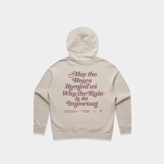 Women's Sueded Slogan Hoodie - Bone - Stiles Supply Co.