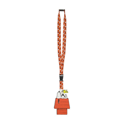 Peanuts Snoopy & Woodstock Doghouse Orange ID Lanyard - Stiles Supply Co.