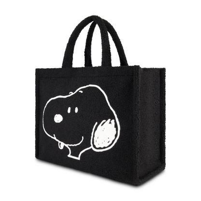 Peanuts Snoopy Black Tote Bag with Trolley Strap - Stiles Supply Co.