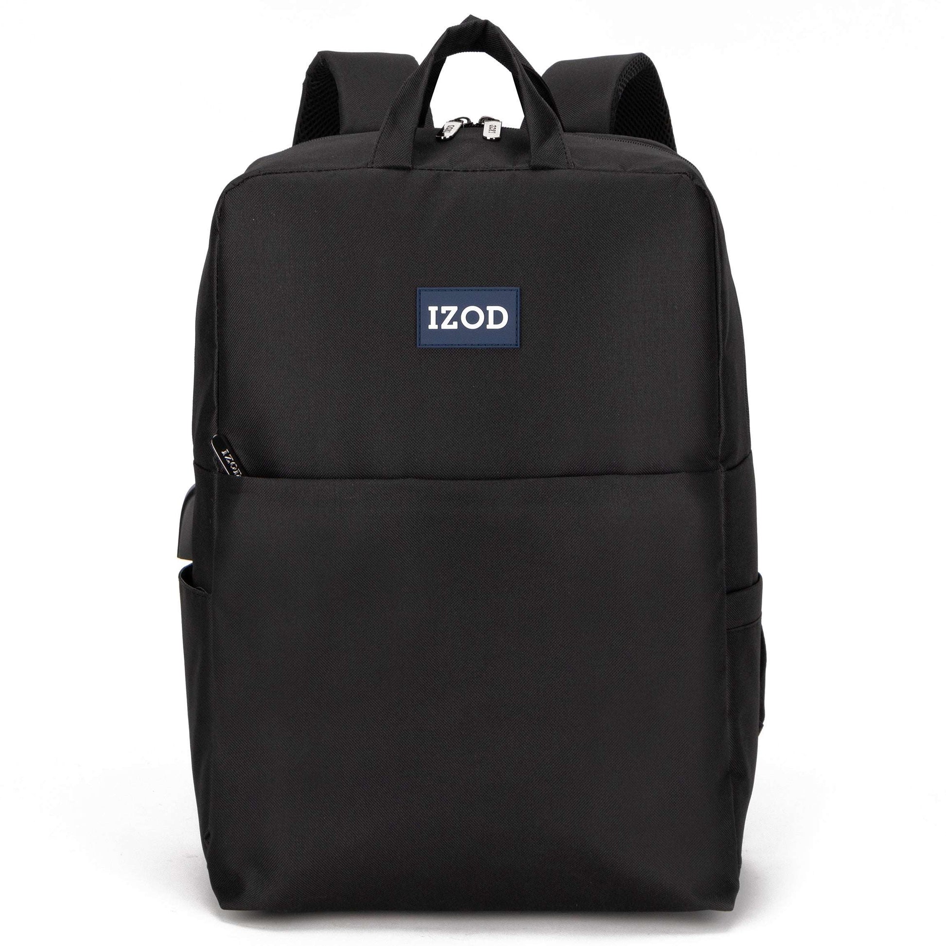 IZOD Wisdom Business Travel Slim Durable Laptop Backpack USB Charging Port - Stiles Supply Co.