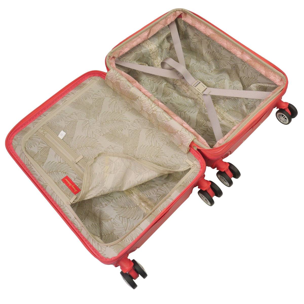 Tommy Bahama 22.5" Coral Hard-Sided 3D Pineapple Luggage with Drawstring Bag - Stiles Supply Co.