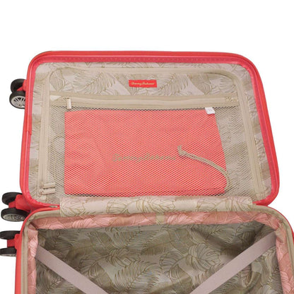 Tommy Bahama 3-Piece Coral Hard-Sided 3D Pineapple Luggage Set with Drawstring Bag - Stiles Supply Co.