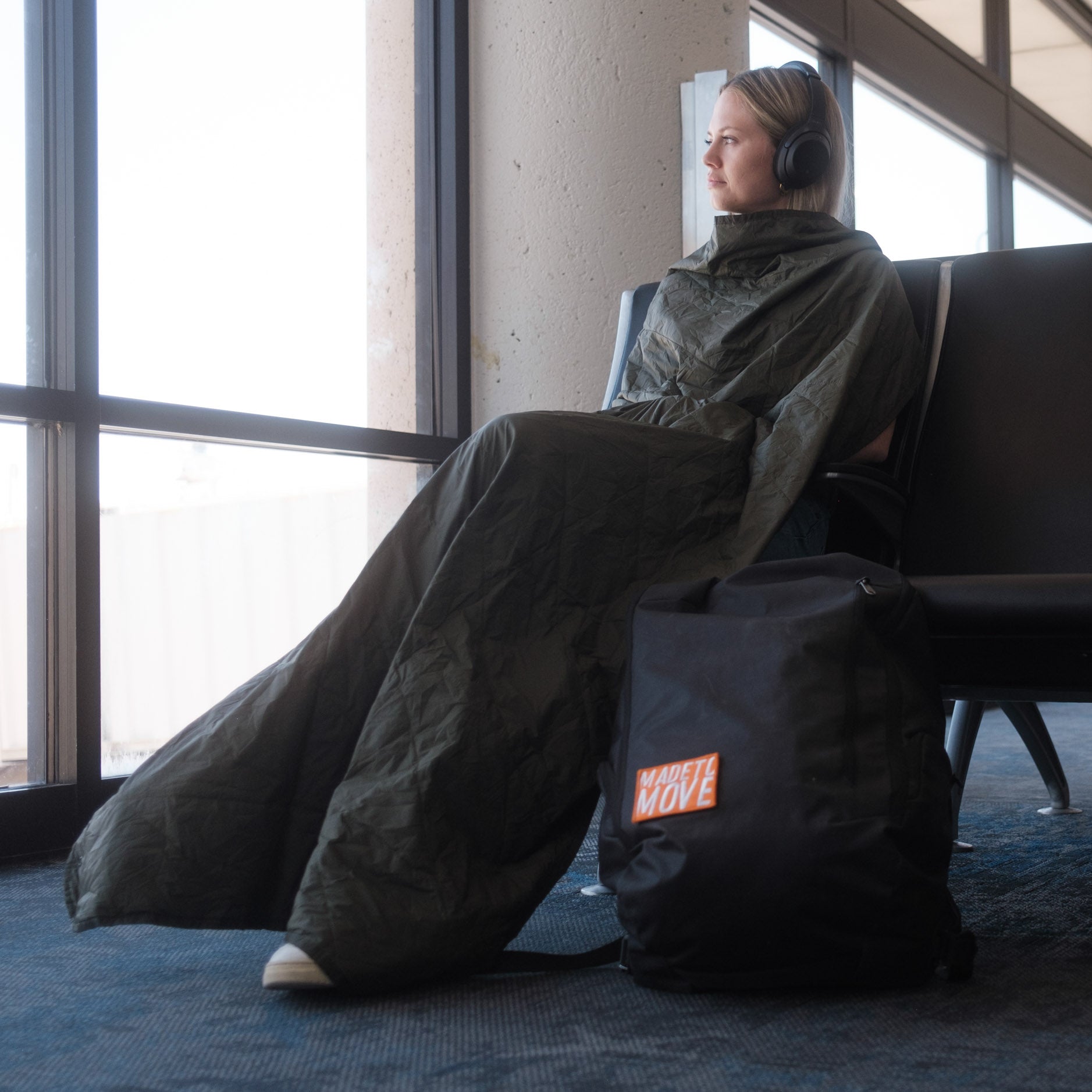 Gravel Layover™ XL Travel Blanket - Packable & Puffy | Spruce - Stiles Supply Co.