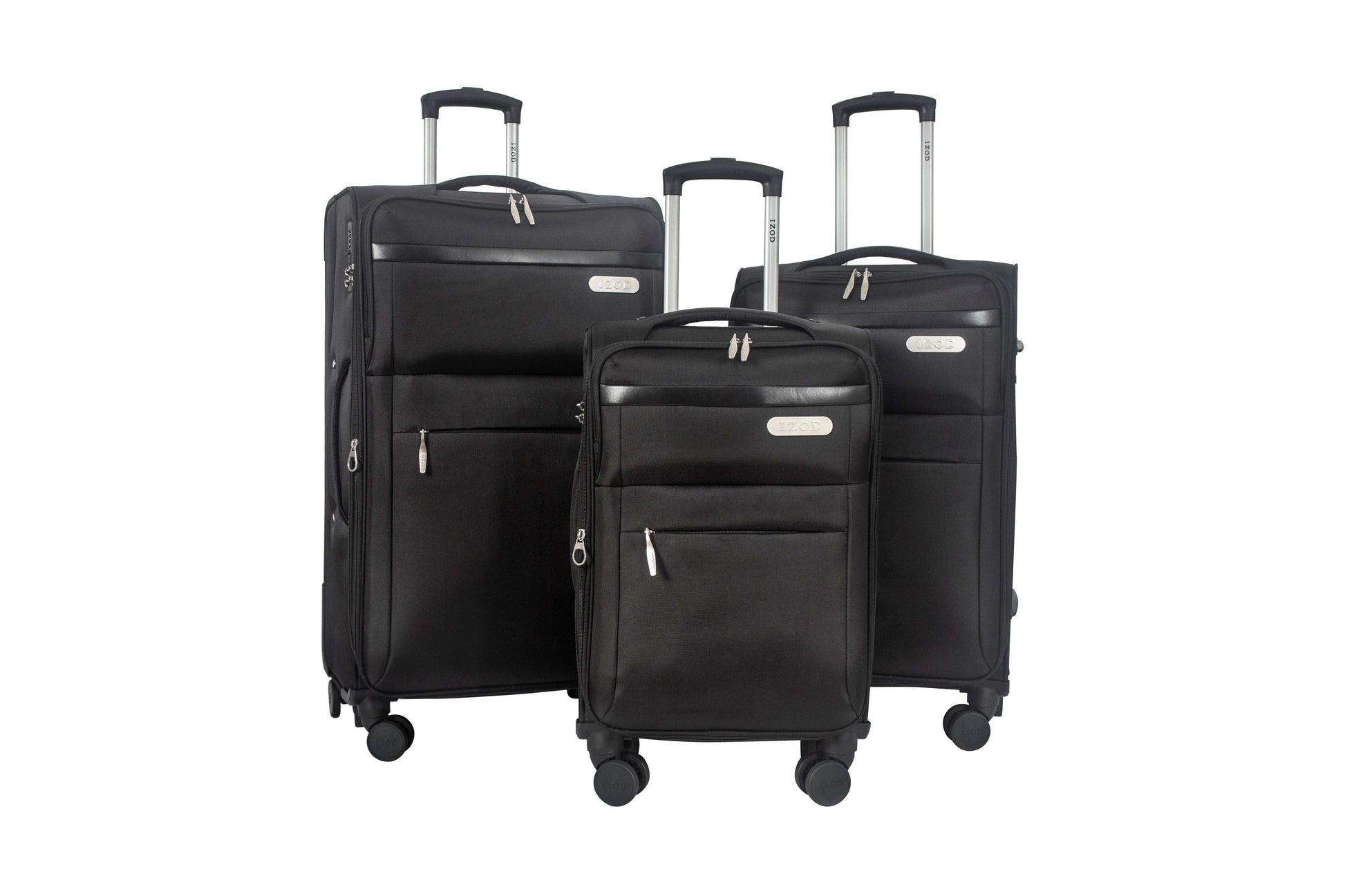 IZOD River Soft Shell Lightweight Expandable 360 Dual Spinning Wheels Combo Lock 28", 24", 20" 3 Piece Luggage Set