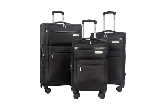IZOD River Soft Shell Lightweight Expandable 360 Dual Spinning Wheels Combo Lock 28", 24", 20" 3 Piece Luggage Set