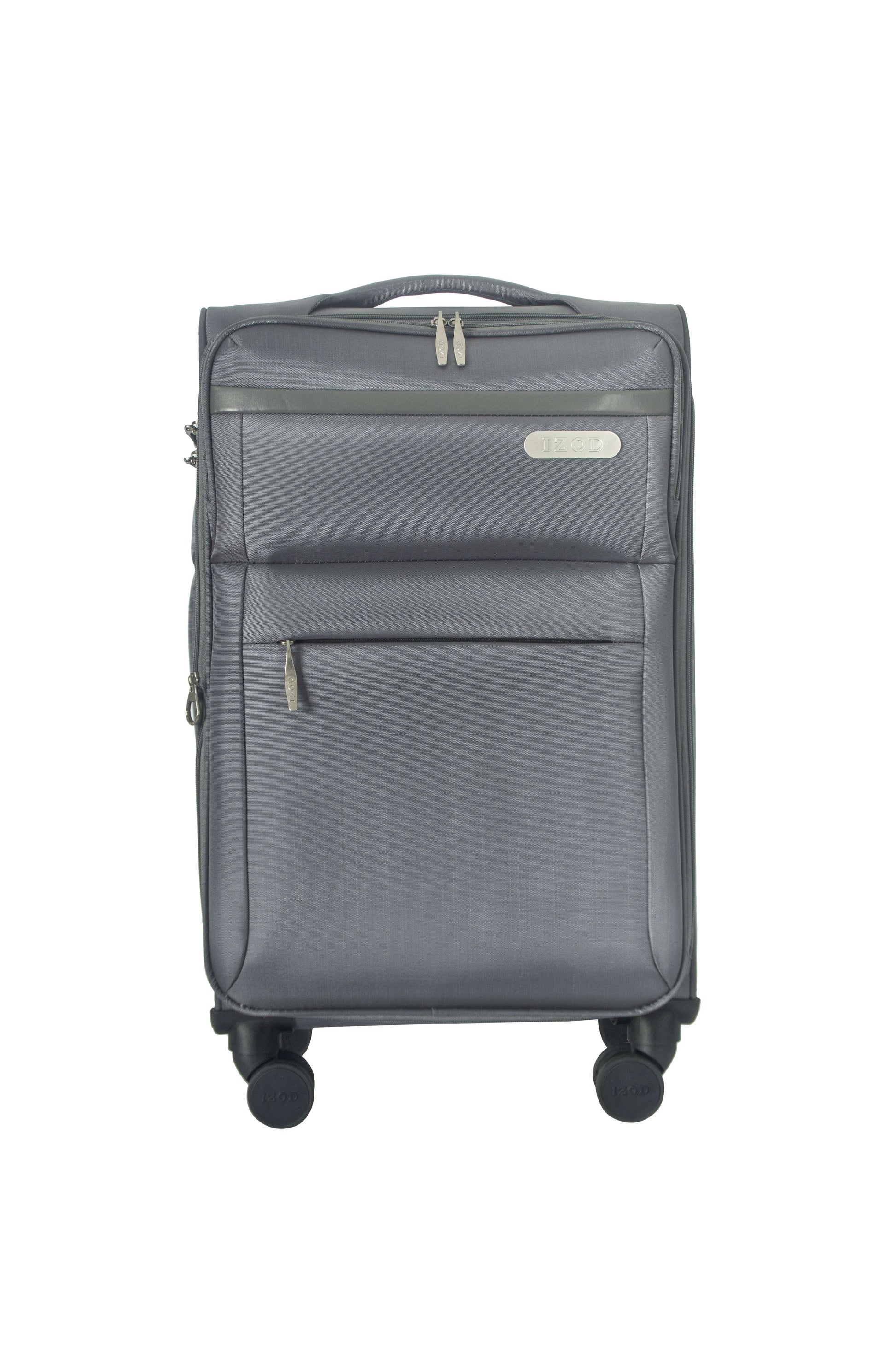 IZOD River Soft Shell Lightweight Expandable 360 Dual Spinning Wheels Combo Lock 28", 24", 20" 3 Piece Luggage Set