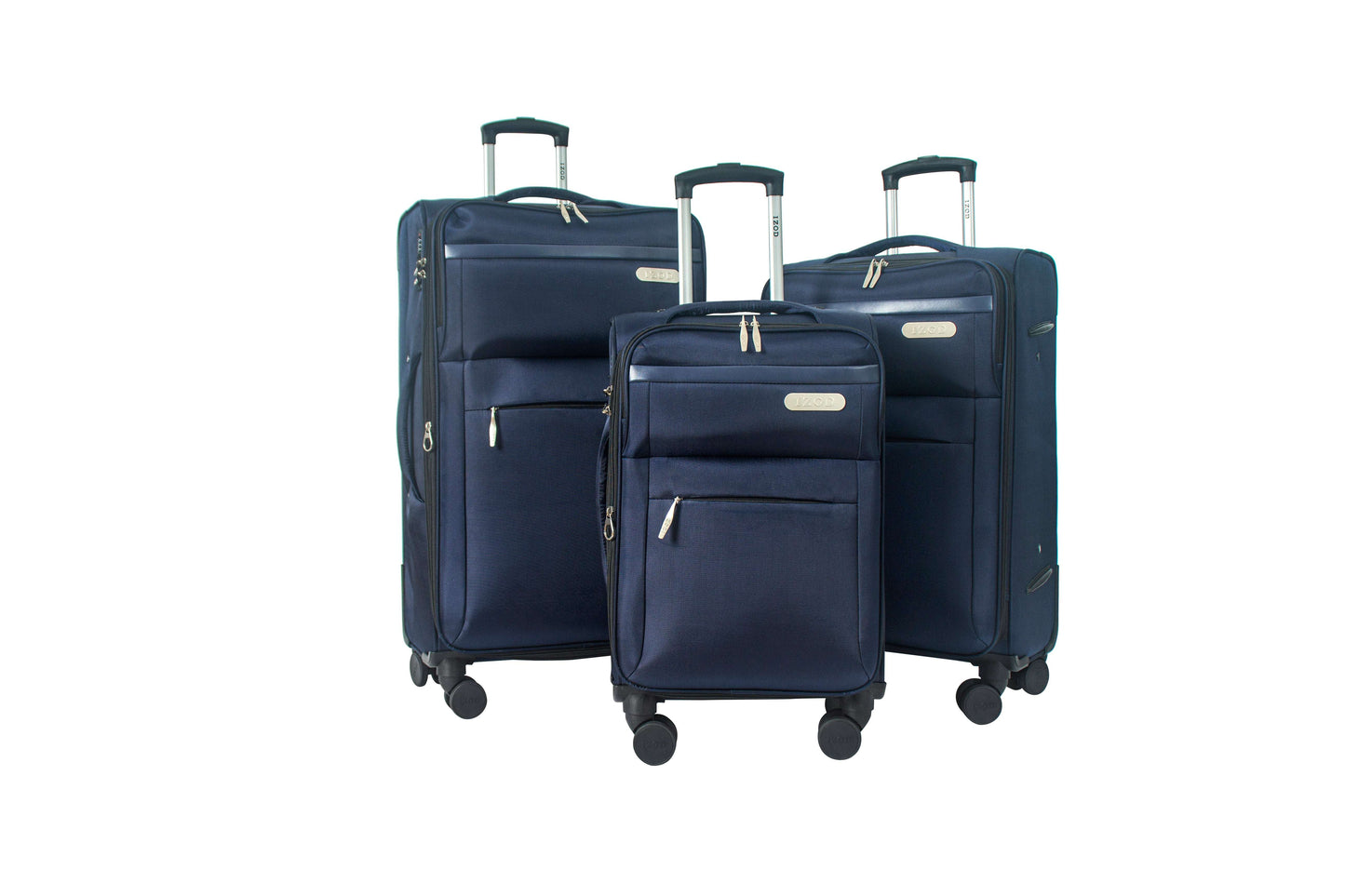 IZOD River Soft Shell Lightweight Expandable 360 Dual Spinning Wheels Combo Lock 28", 24", 20" 3 Piece Luggage Set