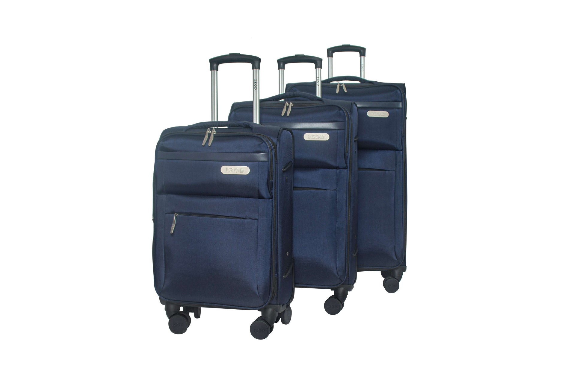 IZOD River Soft Shell Lightweight Expandable 360 Dual Spinning Wheels Combo Lock 28", 24", 20" 3 Piece Luggage Set