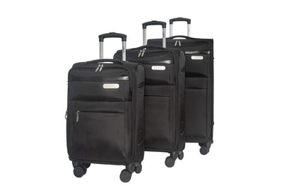 IZOD River Soft Shell Lightweight Expandable 360 Dual Spinning Wheels Combo Lock 28", 24", 20" 3 Piece Luggage Set