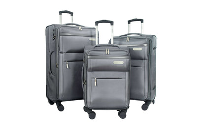 IZOD River Soft Shell Lightweight Expandable 360 Dual Spinning Wheels Combo Lock 28", 24", 20" 3 Piece Luggage Set