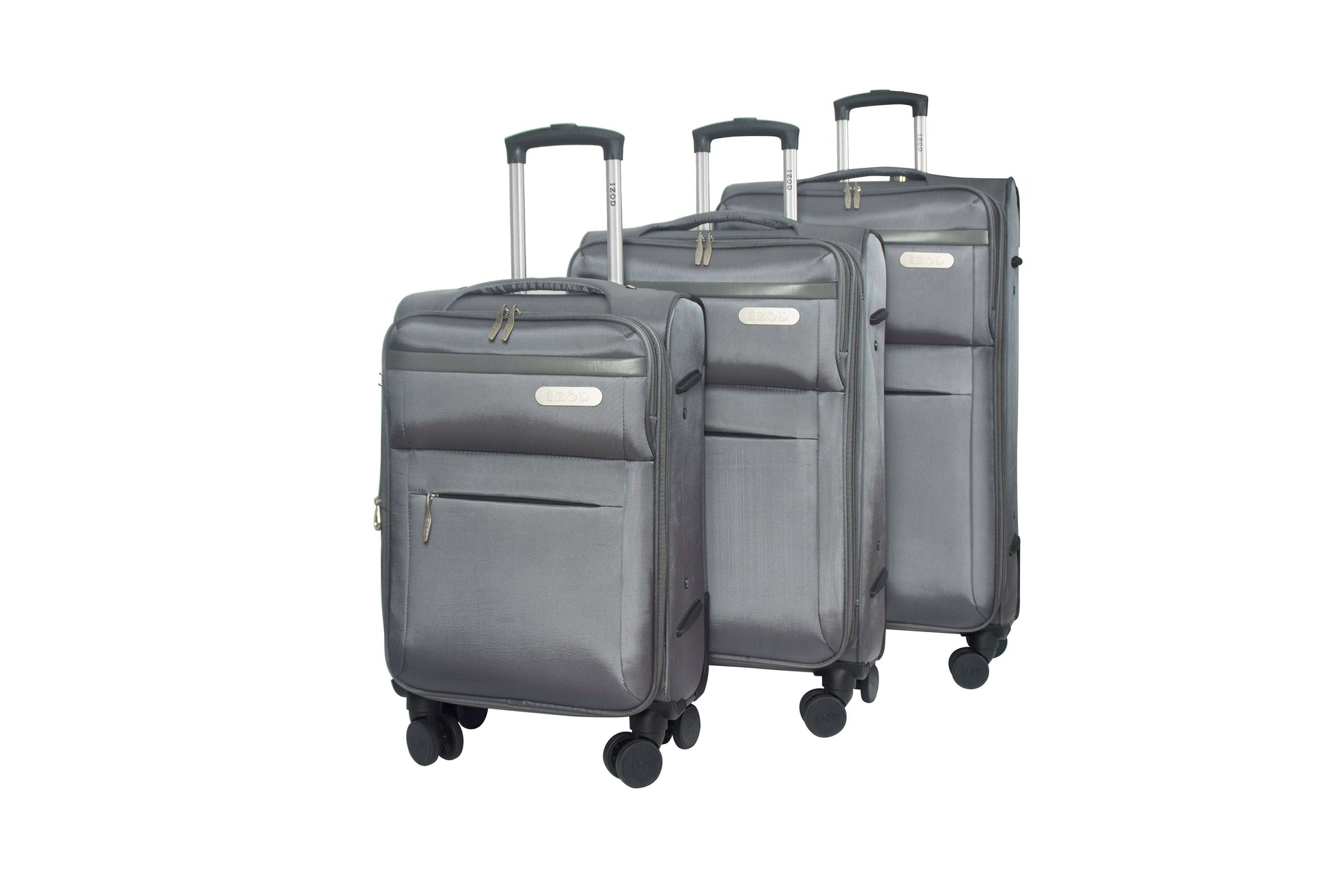 IZOD River Soft Shell Lightweight Expandable 360 Dual Spinning Wheels Combo Lock 28", 24", 20" 3 Piece Luggage Set