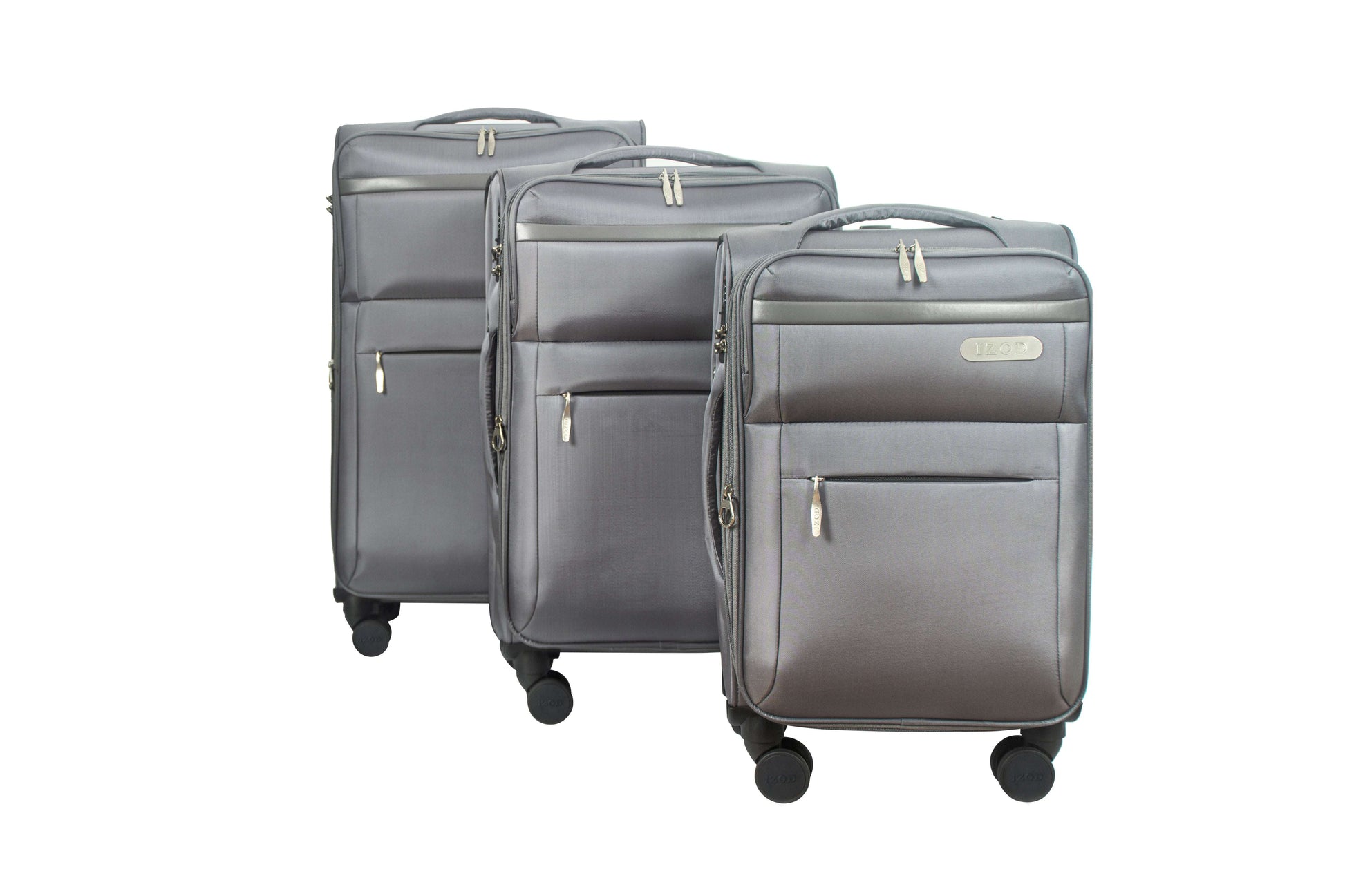 IZOD River Soft Shell Lightweight Expandable 360 Dual Spinning Wheels Combo Lock 28", 24", 20" 3 Piece Luggage Set