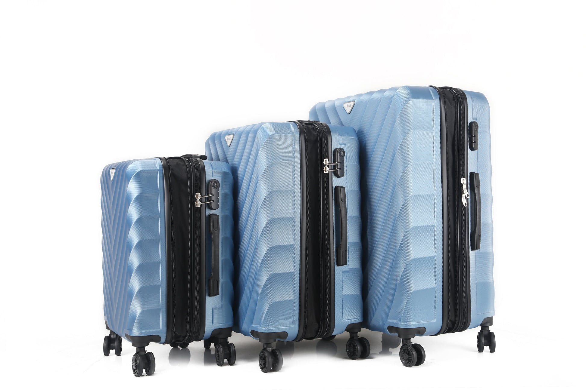 Mirage Ryan ABS Hard shell Lightweight 3 Piece Luggage Set - Stiles Supply Co.