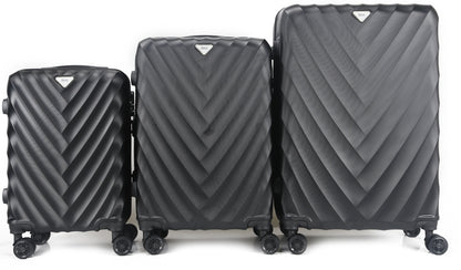 Mirage Ryan ABS Hard shell Lightweight 3 Piece Luggage Set - Stiles Supply Co.
