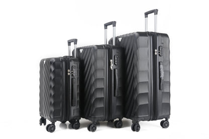 Mirage Ryan ABS Hard shell Lightweight 3 Piece Luggage Set - Stiles Supply Co.
