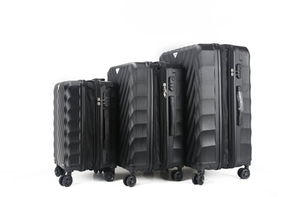 Mirage Ryan ABS Hard shell Lightweight 3 Piece Luggage Set - Stiles Supply Co.