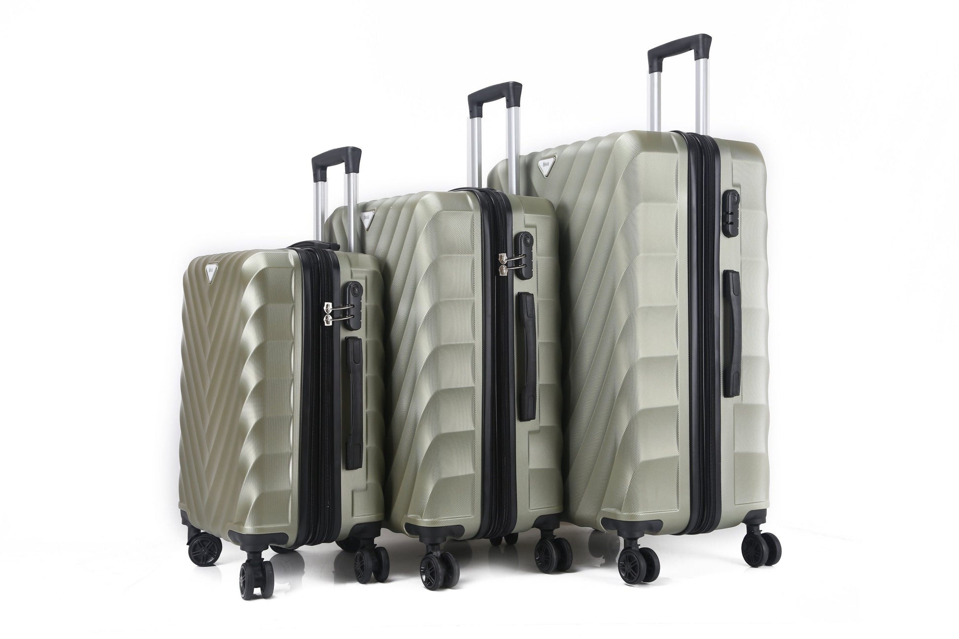 Mirage Ryan ABS Hard shell Lightweight 3 Piece Luggage Set - Stiles Supply Co.