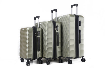 Mirage Ryan ABS Hard shell Lightweight 3 Piece Luggage Set - Stiles Supply Co.