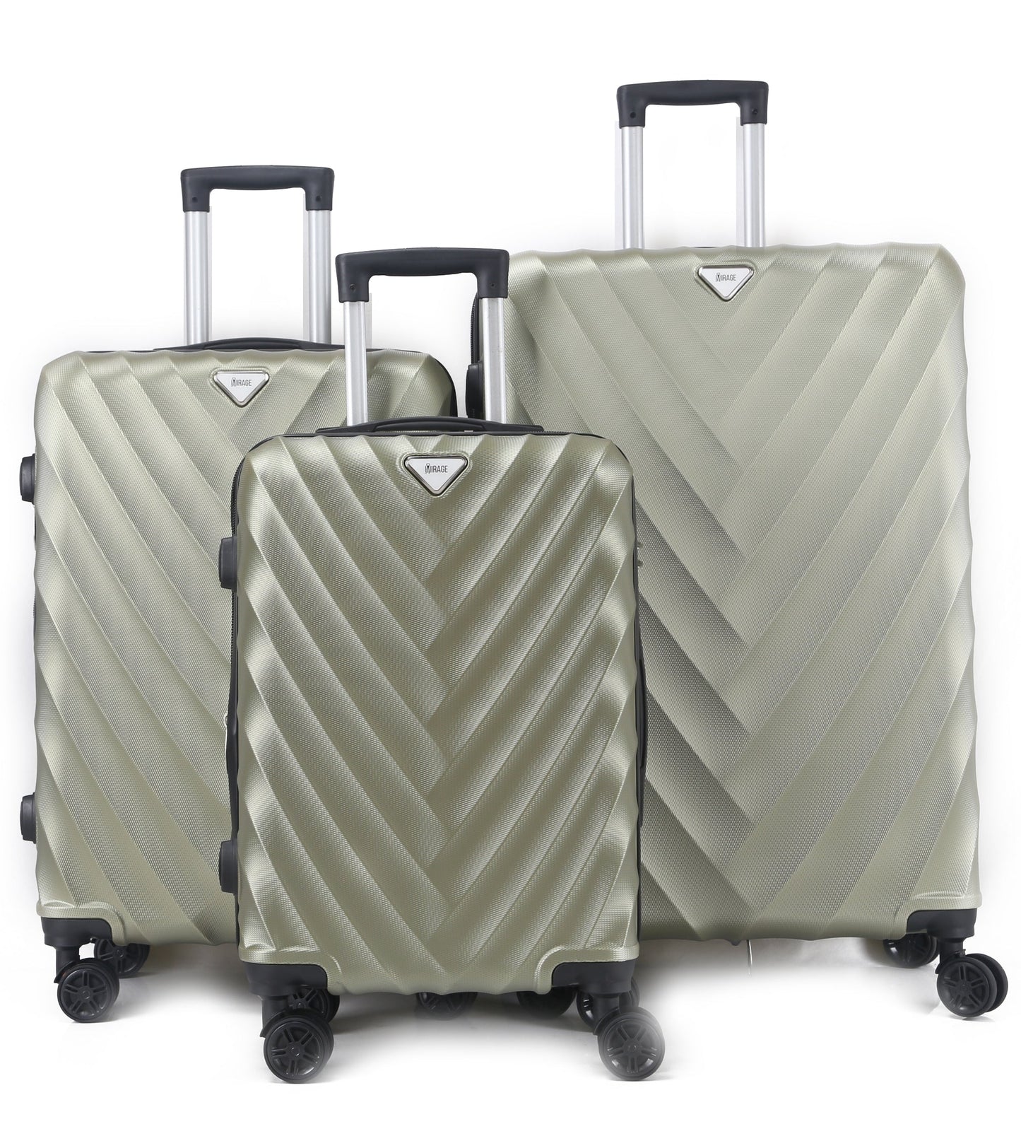 Mirage Ryan ABS Hard shell Lightweight 3 Piece Luggage Set - Stiles Supply Co.
