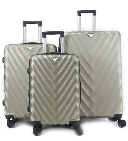 Mirage Ryan ABS Hard shell Lightweight 3 Piece Luggage Set - Stiles Supply Co.