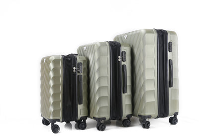 Mirage Ryan ABS Hard shell Lightweight 3 Piece Luggage Set - Stiles Supply Co.