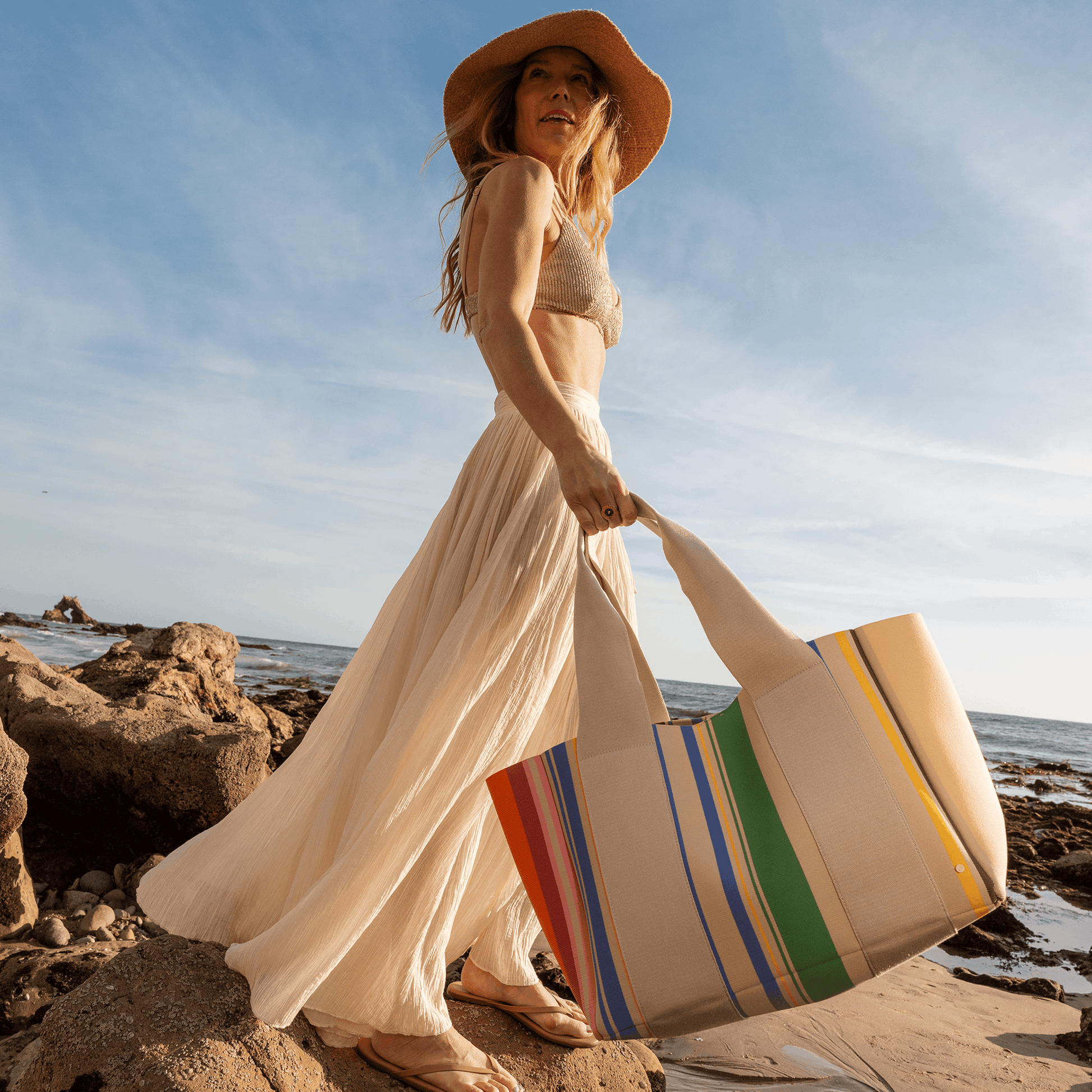 State Bags Rainbow Wellington Cabana Tote | Award Winning, Limited Edition - Stiles Supply Co.