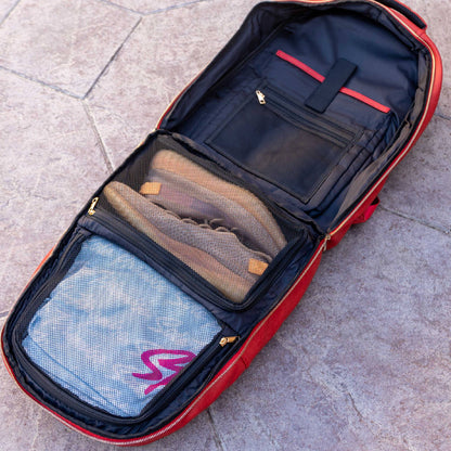Sole Premise Red Leather Commuter Bag