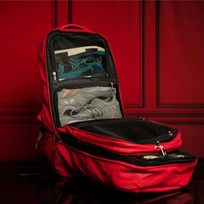 Sole Premise Red Leather Luxury Carry-On Patented Backpack (Only 300 Made)