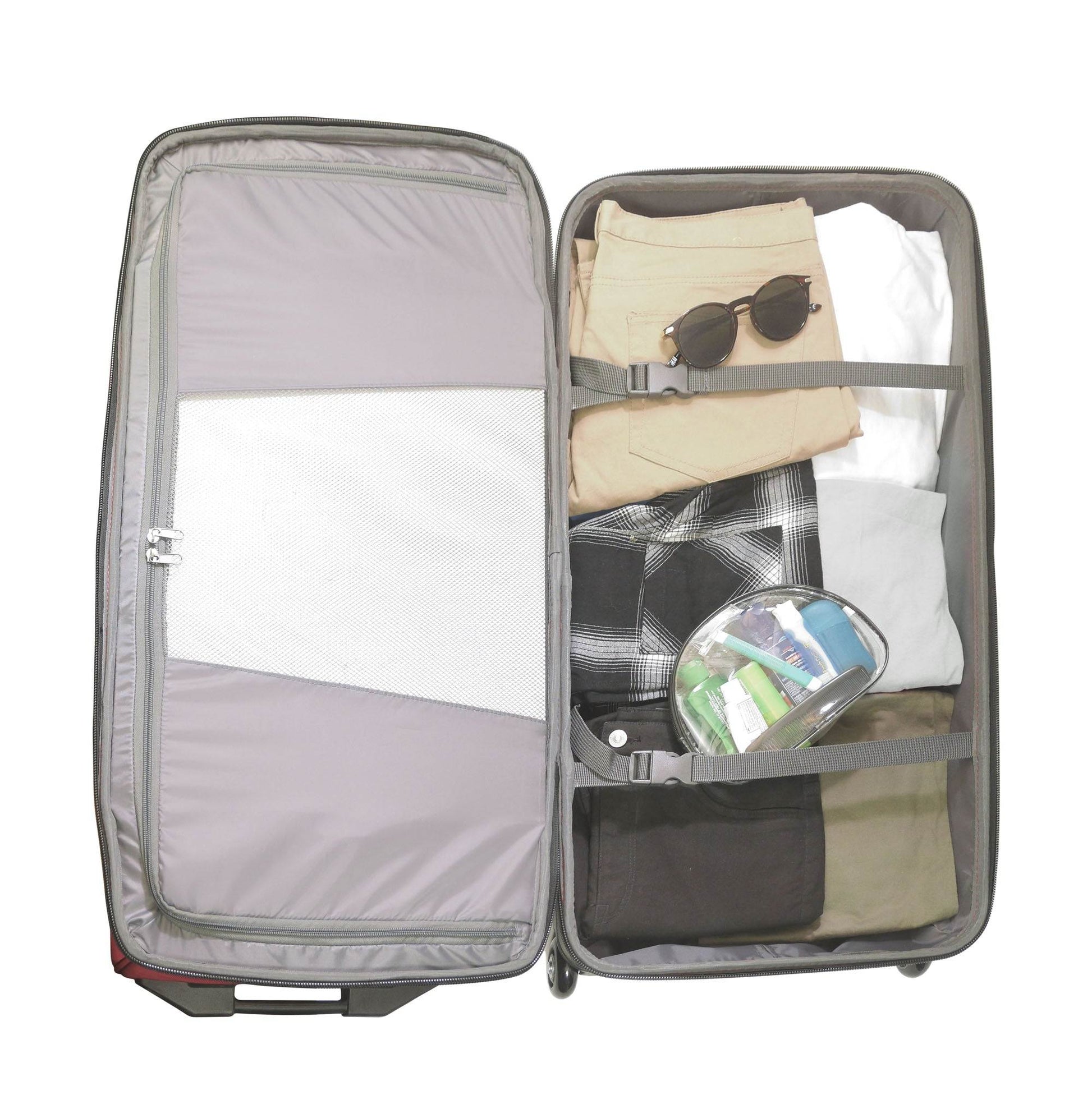 Workhorse 30" Split Level Dark Red FŪL Rolling Duffle Bag