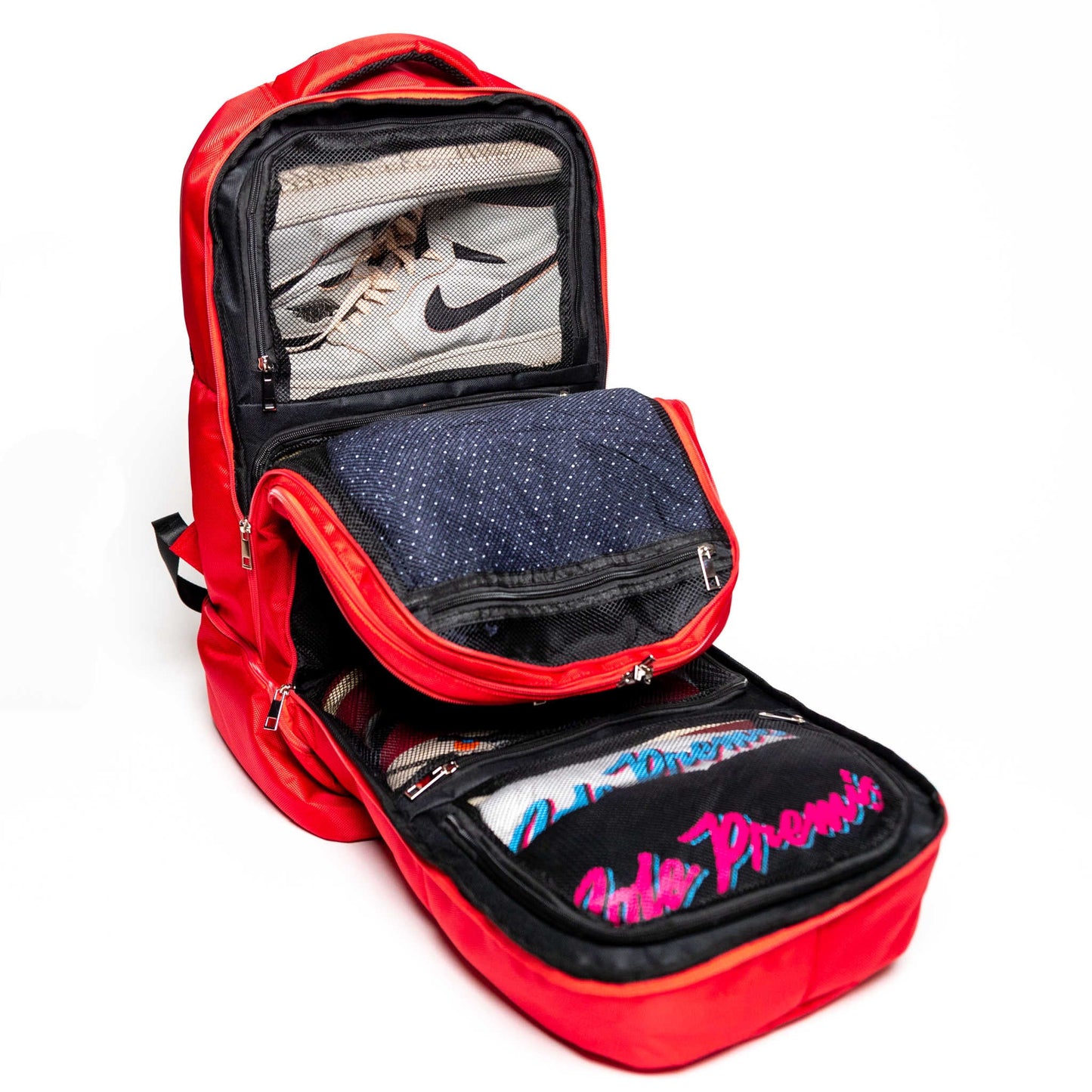 Sole Premise Red Polyester Carry-On Patented Backpack (Only 300 Made)