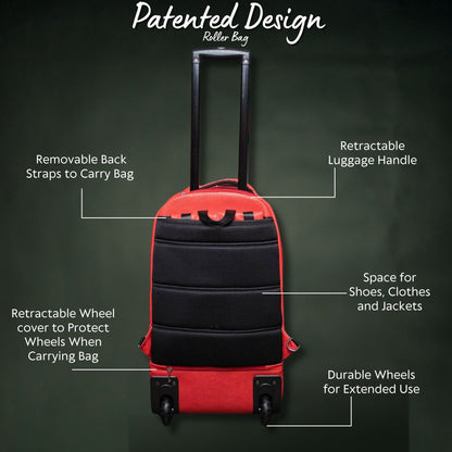 Sole Premise Red Leather Carry-On Roller Bag (Only 150 Made)