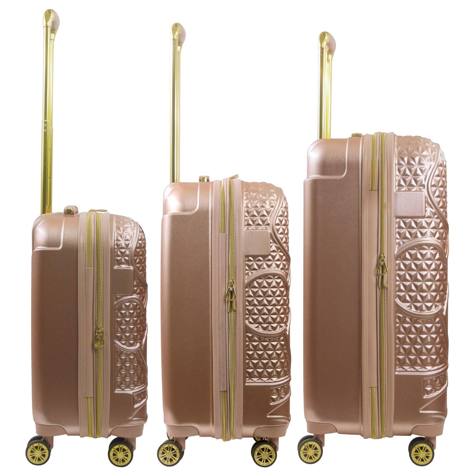 Disney Mickey Mouse Rolling Suitcases 3 Piece Set Rose Gold