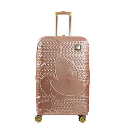 Mickey Mouse Rolling Luggage FŪL Disney Suitcase 30" Rose Gold - Stiles Supply Co.