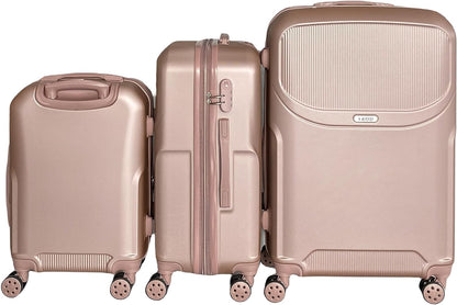 IZOD Regina Expandable Hard shell Lightweight 3 Piece Luggage Set - Stiles Supply Co.