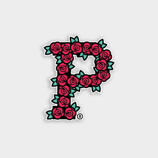 "P" Sticker - Roses - Stiles Supply Co.