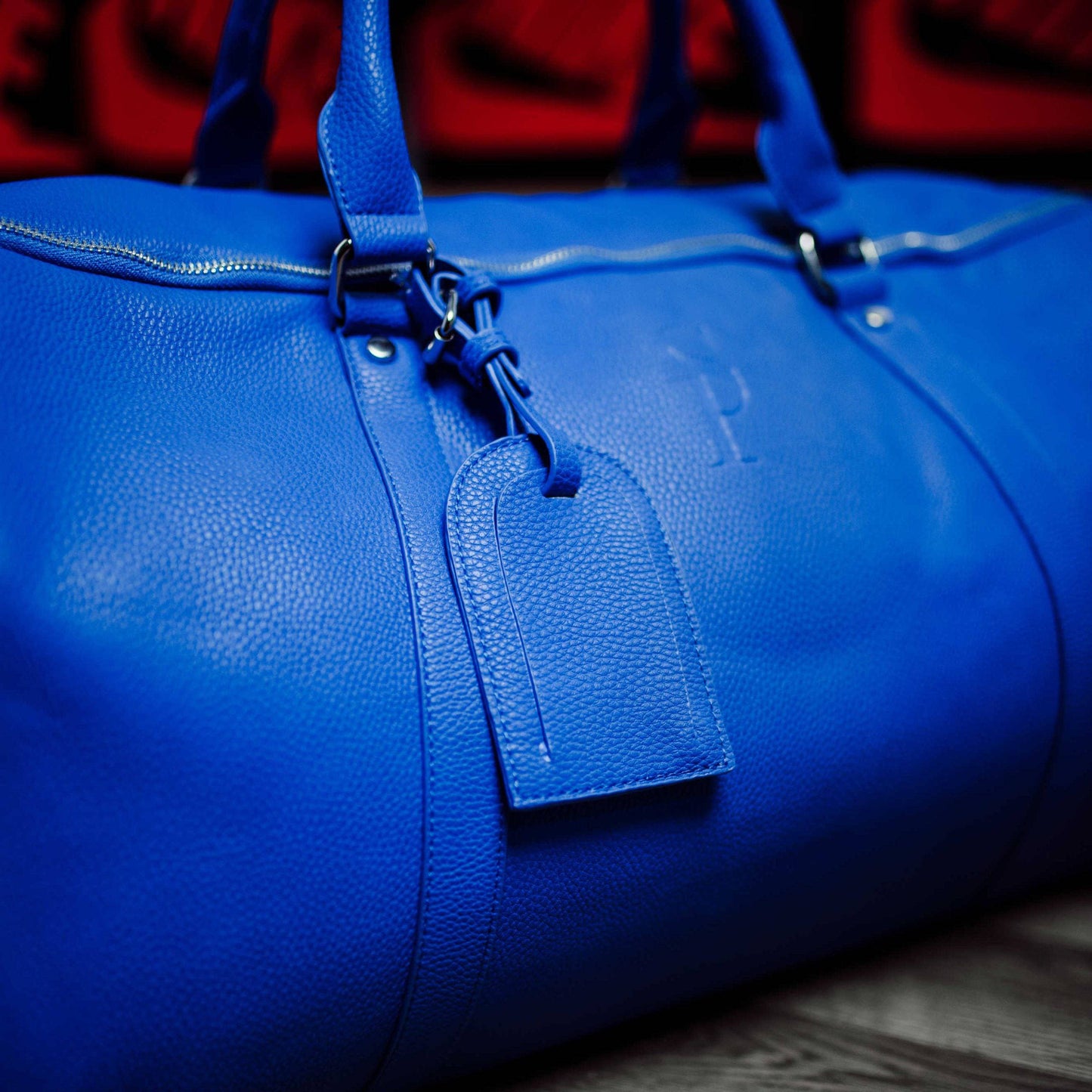 Sole Premise Royal Blue Leather Duffle Bag