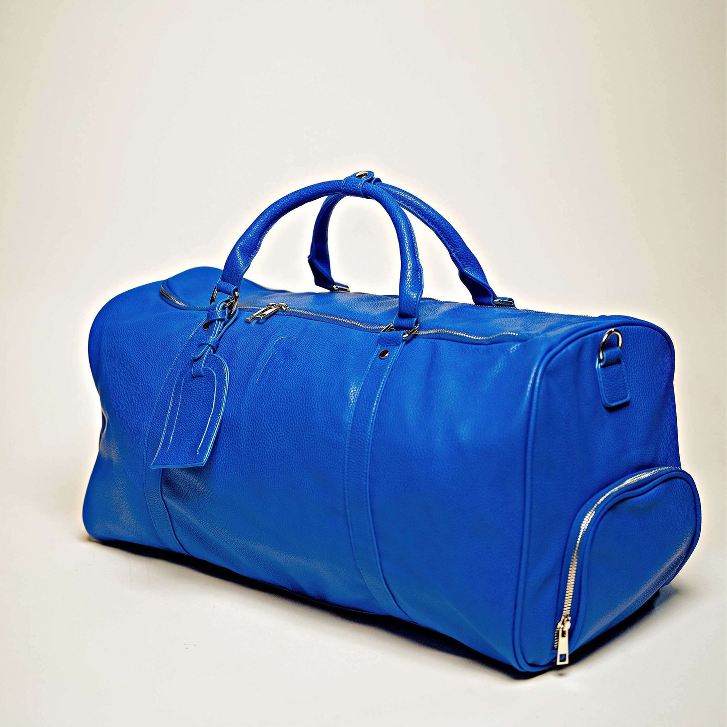 Sole Premise Royal Blue Leather Duffle Bag