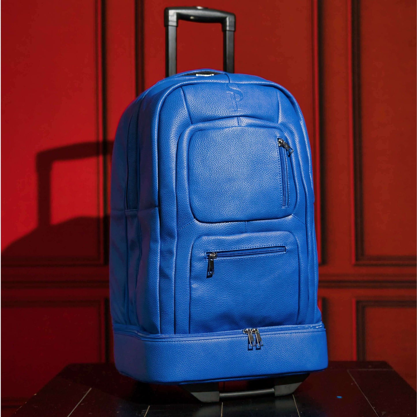 Sole Premise Royal Blue Leather Carry-On Roller Bag (Only 150 Made)