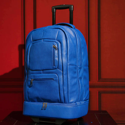 Sole Premise Royal Blue Leather Carry-On Roller Bag (Only 150 Made)